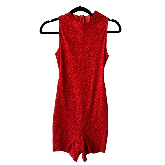 Fendi x Skims Logo Bodysuit Georgia Red size S - Picture 2 of 4